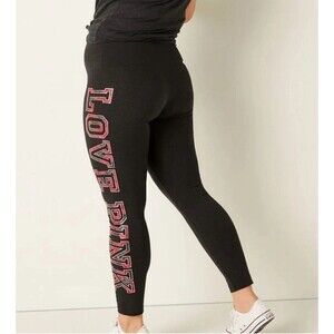 VS PINK Cotton Legging Red Plaid Shine Logo xxl